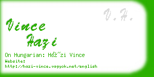 vince hazi business card